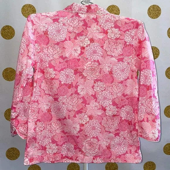 Extremely Rare Lilly Pulitzer Pajama Set in Pink Tropical Floral, Small - Picture 8 of 15